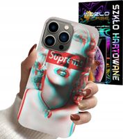 ETUI DO IPHONE 13 PRO - Monroe MODNE KOBIECE WZORY + SZKŁO