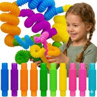 Rurki tuby sensoryczne 20 szt Pop Tube zestaw rury XXL kolorowe