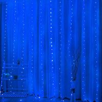 Kurtyna Ledowa (300 lampek LED) 3m x 3m BLUE / NIEBIESKI