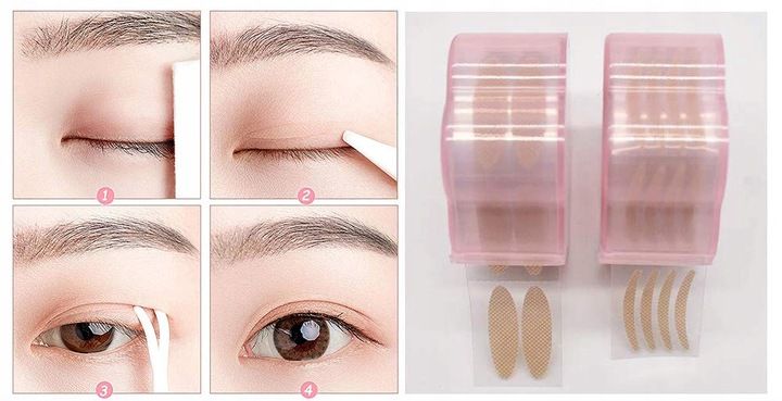 PLASTRY NA OPADAJĄCE POWIEKI TASIEMKI KORYGUJĄCE NIEWIDOCZNE S/M/L 600SZT zdjęcie 2