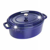 Staub La Cocotte Garnek żeliwny owalny 6.7 ltr, niebieski ORYGINAŁ FRANCJA