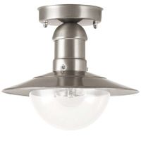 Zewnętrzna LAMPA sufitowa OSLO 8763 Rabalux industrialna OPRAWA do ogrodu outdoor IP44 stal nierdzewna