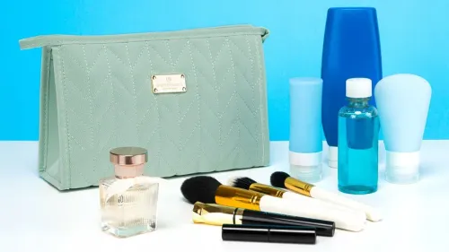 jednokomorowa kosmetyczka damska ze skóry ekologicznej w jodełkę na Arena.pl