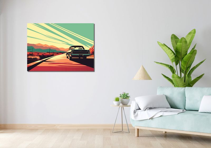 Obraz 100x70cm Droga przez Pustynię zdjęcie 2