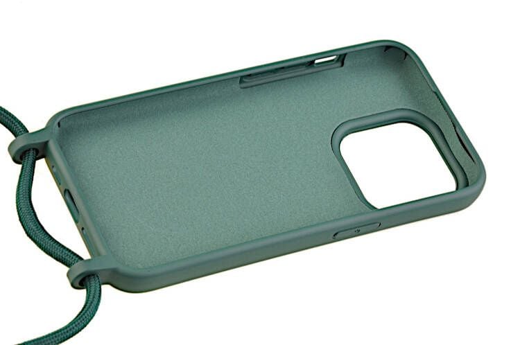 Etui ze sznurkiem RCK do Apple iPhone 15 Pro Max zielony zdjęcie 4