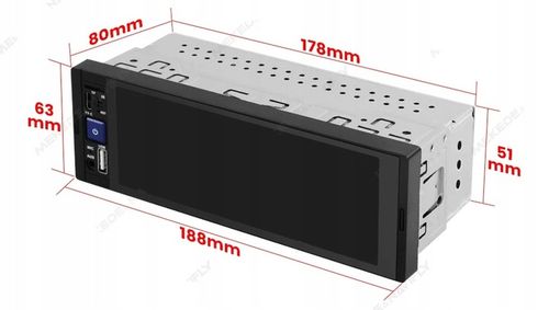 RADIO NAWIGACJA 1DIN CARPLAY ANDROID AUTO MAPY BLUETOOTH AUX na Arena.pl