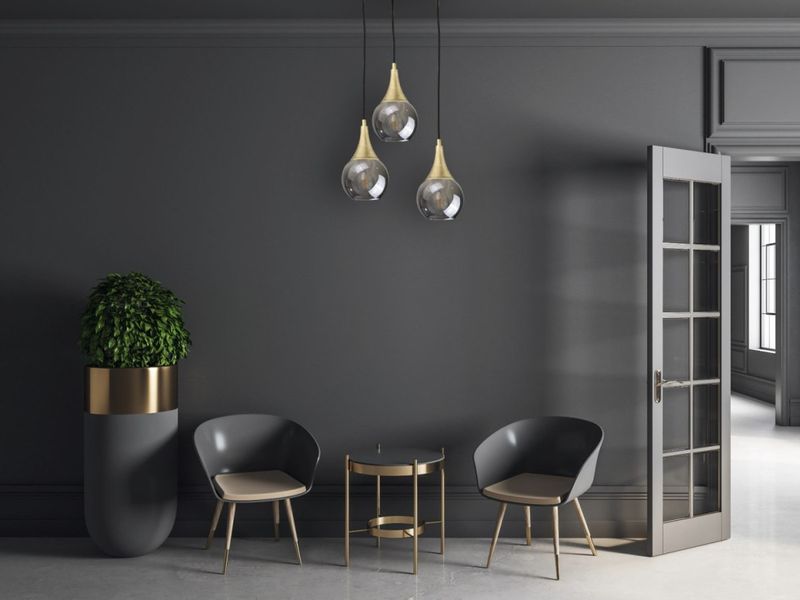 Lampa wisząca 3xE27 LACRIMA SMOKY/GOLD zdjęcie 2