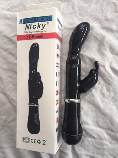 Nicky black 14 speed g spot vibrating 22 cm zdjęcie 1