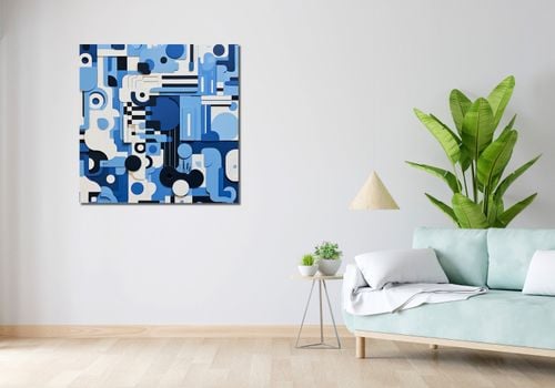 Obraz 90x90cm Niebieski Labirynt na Arena.pl