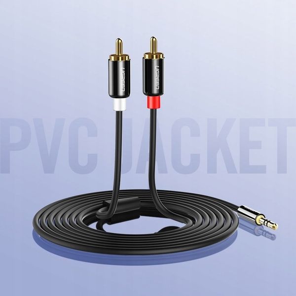 UGREEN KABEL PRZEWÓD AUDIO 3,5MM MINI JACK-2RCA 2M zdjęcie 2