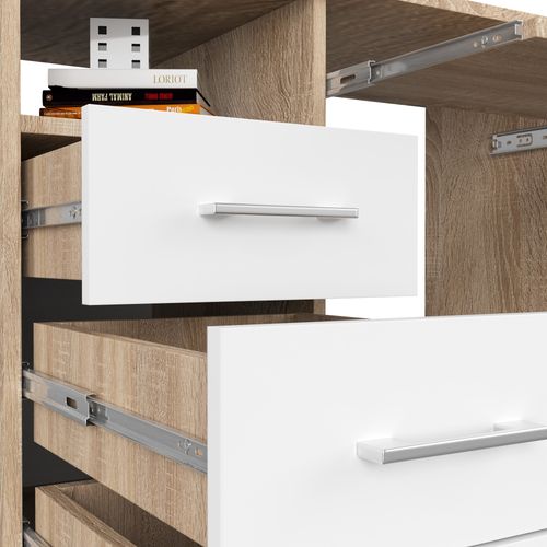 BIURKO ANA 124 cm SONOMA / BIAŁY na Arena.pl