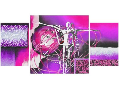 80X40CM ZEGAR TAŃCZĄCE POSTACIE FIOLECIE OBRAZ na Arena.pl