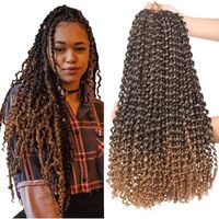 Włosy syntetyczne Water Wave Passion Twist szydełkowe 45cm miedziane 7szt