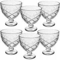 2 x Pucharki do lodów Florina Mido 400 ml szklany zestaw 6 sztuk