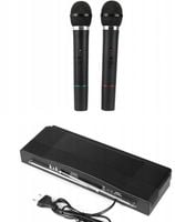KARAOKE dla 2 osób radiowy stacja bazowa Mirofony bezprzewodowe
