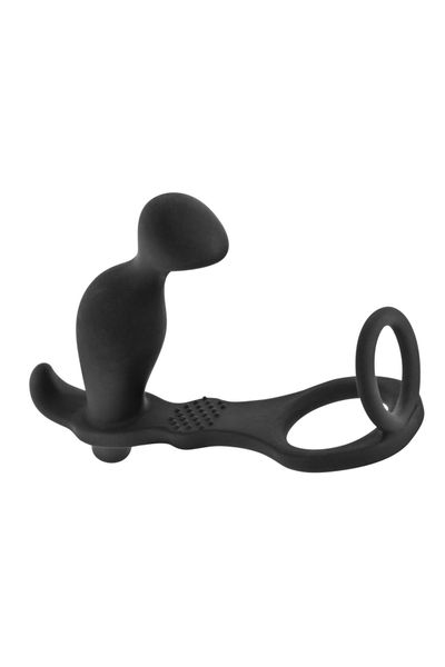 Prostate Stimulator Cockring Plug Ap070 Black zdjęcie 3
