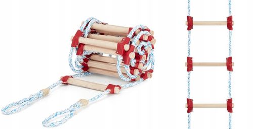 Drabina sznurowa linowa na dach ATESTOWANA 12m dekarska pleciona na Arena.pl