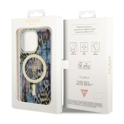 Guess Leopard MagSafe - Etui iPhone 14 Pro (Niebieski) na Arena.pl