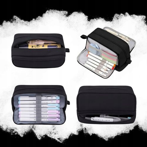 PIÓRNIK SZKOLNY TRZYKOMOROWY NA KREDKI MAZAKI PRZYBORY SASZETKA DO SZKOŁY na Arena.pl