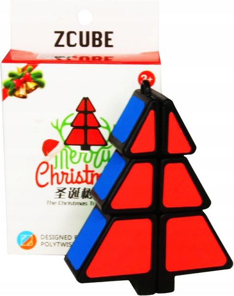 ORYGINALNA KOSTKA RUBIKA BRELOK Christmas Tree Cube zdjęcie 3