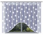 Firanka żakardowa KULKI GROCHY kuchnia salon sypialnia żakrad ŁUK 300x160