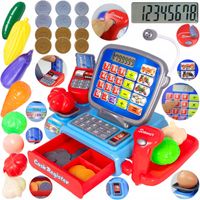 Kasa fiskalna sklepowa dla dzieci DUŻY INTERAKTYWNY ZESTAW KALKULATOR 21w1