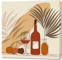 Obraz 90x90cm Winko przy Palmach