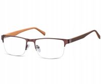 ŻYŁKOWE Okulary Męskie Oprawki KOREKCYJNE zerówki Optyczne SUNOPTIC Brązowy