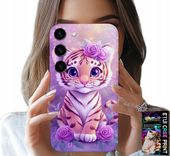 ETUI DO SAMSUNG GALAXY S23 PLUS - SŁODKI TYGRYSEK NA RÓŻOWYM TLE + SZKŁO