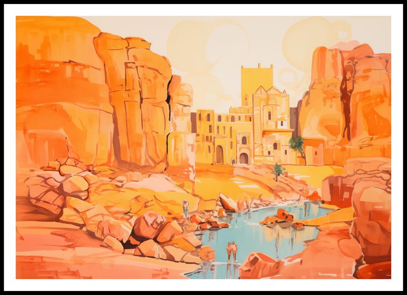 Plakat 100x70cm Ruiny pod Słońcem zdjęcie 3