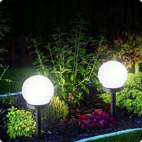 4x LAMPA SOLARNA OGRODOWA MOCNA BIAŁA KULA LED XXL na Arena.pl