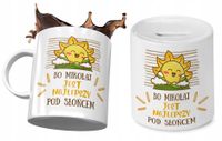 Dla Mikołaja Zestaw Kubek + Skarbonka Na Prezent Z Nadrukiem Ze Zdjęciem