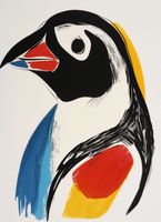 Plakat 40x55cm Portret Ptaka