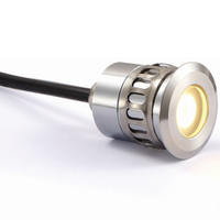 Okrągła lampa Grund 802001306 Elkim LED 1W 6000K wpustowa IP67 stal