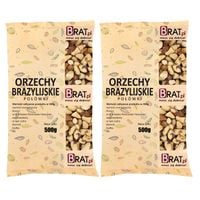 Orzechy brazylijskie POŁÓWKI 1kg (2x500g) NATURALNE wysoka JAKOŚĆ