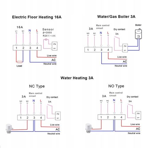 TERMOSTAT POKOJOWY WIFI TUYA CYFROWY REGULATOR 16A na Arena.pl