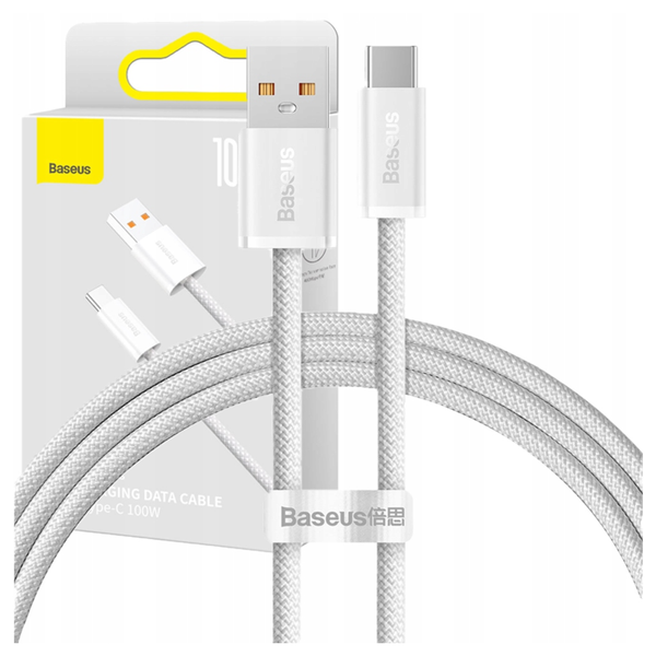 Kabel USB do USB-C Baseus Dynamic Series, 100W, 2m (biały) zdjęcie 1