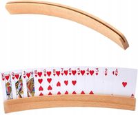 2 x UCHWYT STOJAK NA KARTY DO GRY PODSTAWKA DREWNIANA 33CM ŁUK DO POKERA