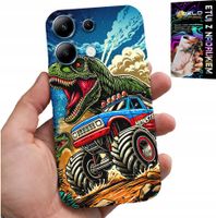 ETUI DO XIAOMI NOTE 14S -DINOZAUR W MONSTERTRUCKU WZORY DLA DZIECI