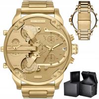 ZŁOTY ZEGAREK MĘSKI DIESEL DZ7399 - MR. DADDY + PUDEŁKO NA PREZENT KOMPLET