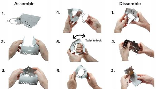 TRANGIA - TRIANGLE STOJAK OSŁONA PRZECIW WIATROWA Z UCHWYTEM NA PALNIK set na Arena.pl