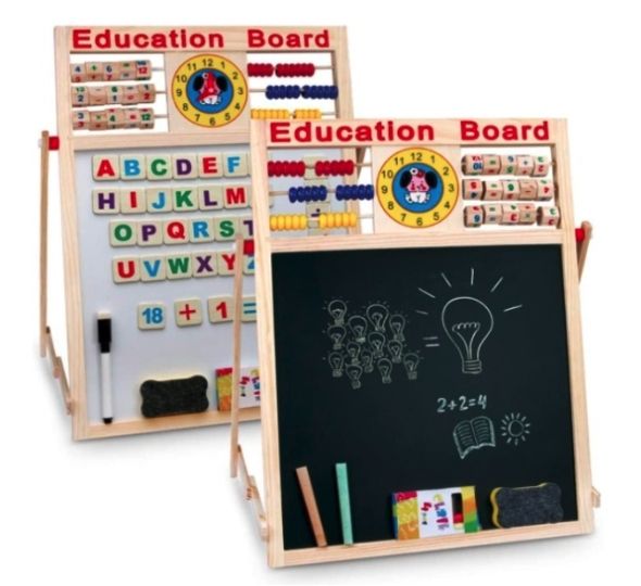 TABLICA DWUSTRONNA EDUKACYJNA WIELOFUNKCYJNA 2W1 zdjęcie 1
