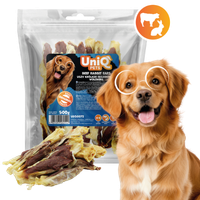 Przysmaki dla psa uszy królicze faszerowane wołowiną 500g UNIQ PETS