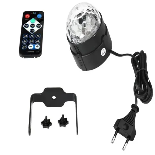 Projektor dyskotekowy 7 programów kula disco reflektor led rgb na Arena.pl