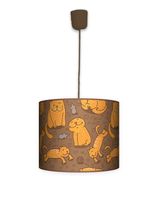 Lampa wisząca mała- Cat (pomarańczowe kotki, do pokoju dziecięcego)