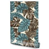 Tapeta Malowane LIŚCIE Tropikalne Abstrakcja Dekor