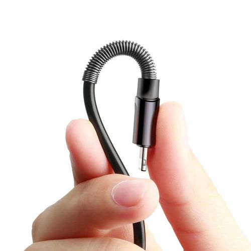 Kabel sprężynowy Lightning Baseus Spring 1m 2A (czarny) na Arena.pl