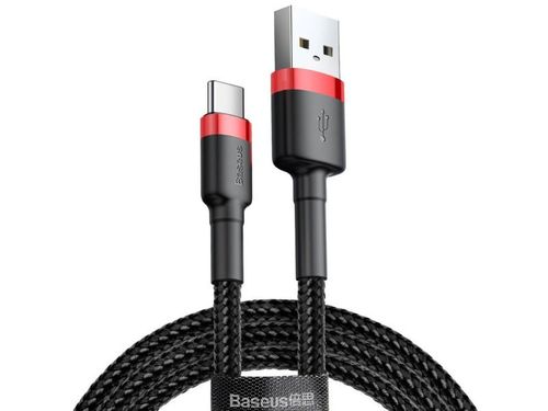 Baseus Kabel Cafule USB-C 3A 50cm red black na Arena.pl