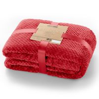 Koc dekoracyjny DecoKing HENRY z mikrofibry 150x200 czerwony