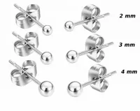 KOLCZYKI SREBRNE KULKI STAL CHIRURGICZNA 3 PARY